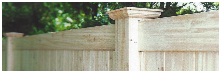 Simulated Wood in Vinyl Fence