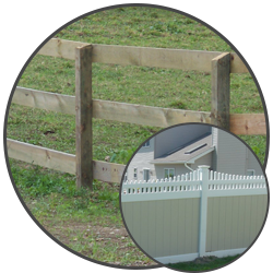 Buy Wood and Vinyl Fence