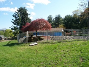 3 rail bronze 54 inches decorative aluminum fence for pool. style ascot