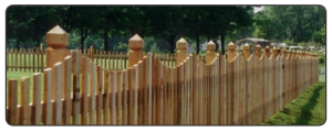 white cedar picket fence