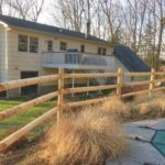 3-Rail Cedar Round Post & Rail w 2x4 BLK Wire