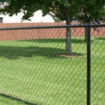black chain link fence