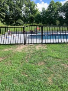 wrought iron pool fence